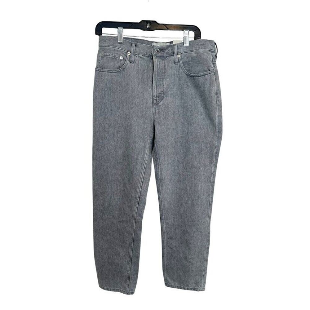 EVERLANE 90s Cheeky Jean Organic 29 Crop Gray High Rise Slim Straight Tapered